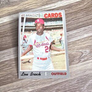 1970 Lou Brock Cardinals Baseball Card Topps No 330